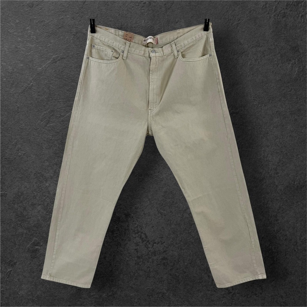Levi's 505 Jeans‎ Mens 42x32 Beige Straight Leg Regular Fit NWT Cotton